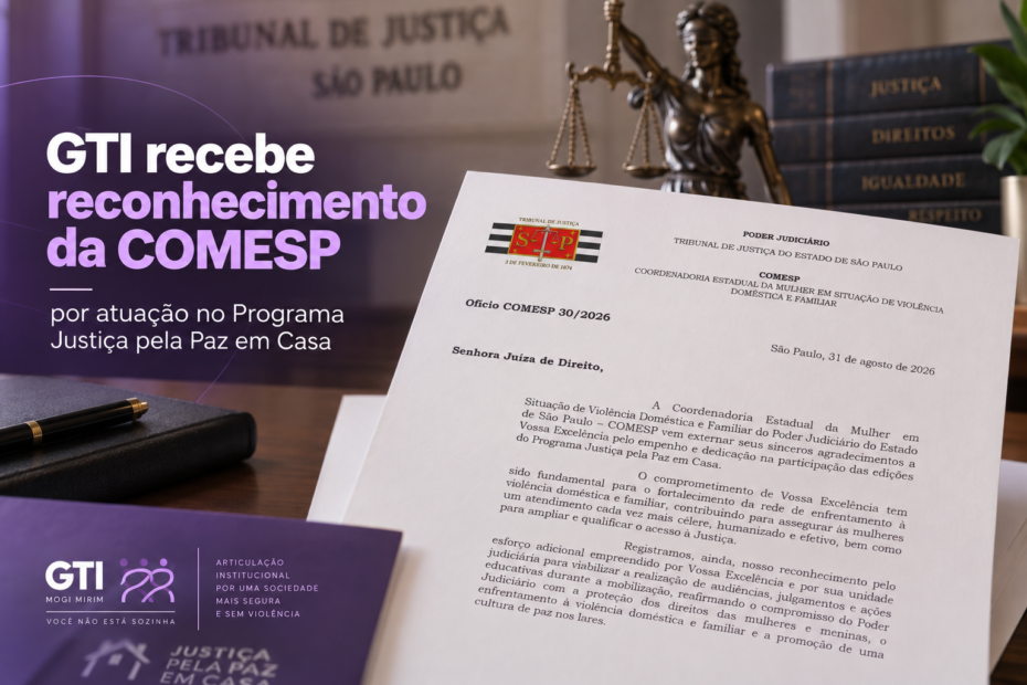 GTI é reconhecido pela atuação no Justiça pela Paz em Casa